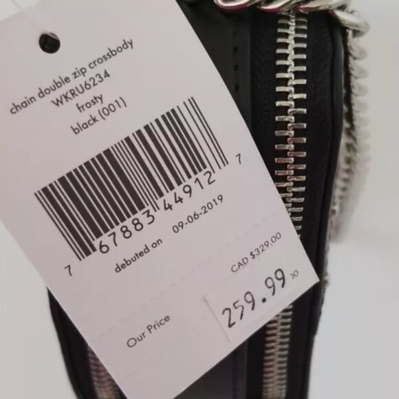 Kate Spade Frosty Chain Double Zip Crossbody - Penguin - Picture 10 of 10